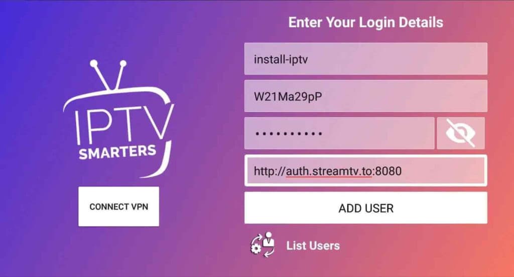 Android phone, tablet & TV box: Enter your details