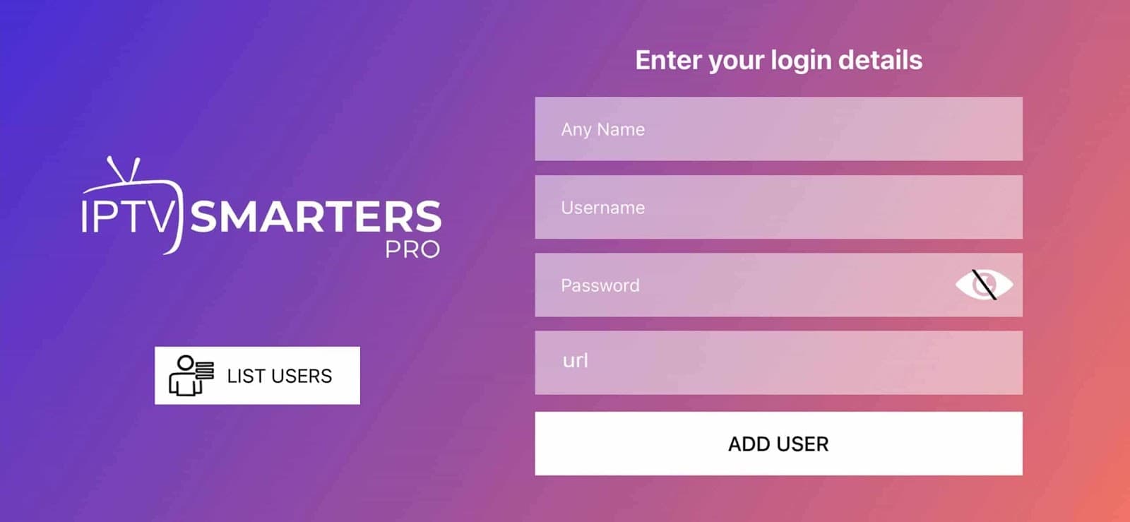 iPhone, iPad & Apple TV: Open the app and add your login