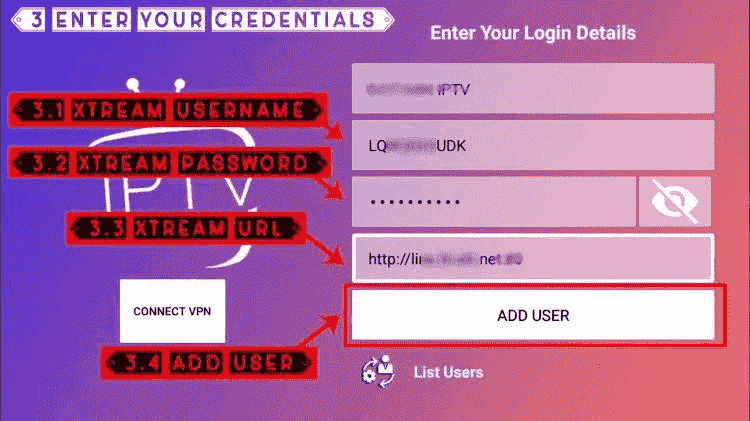 Amazon Fire TV Stick: Fill in your details