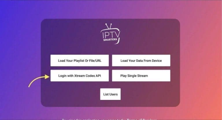 Samsung & LG Smart TV: Choose Login with Xtream Codes API