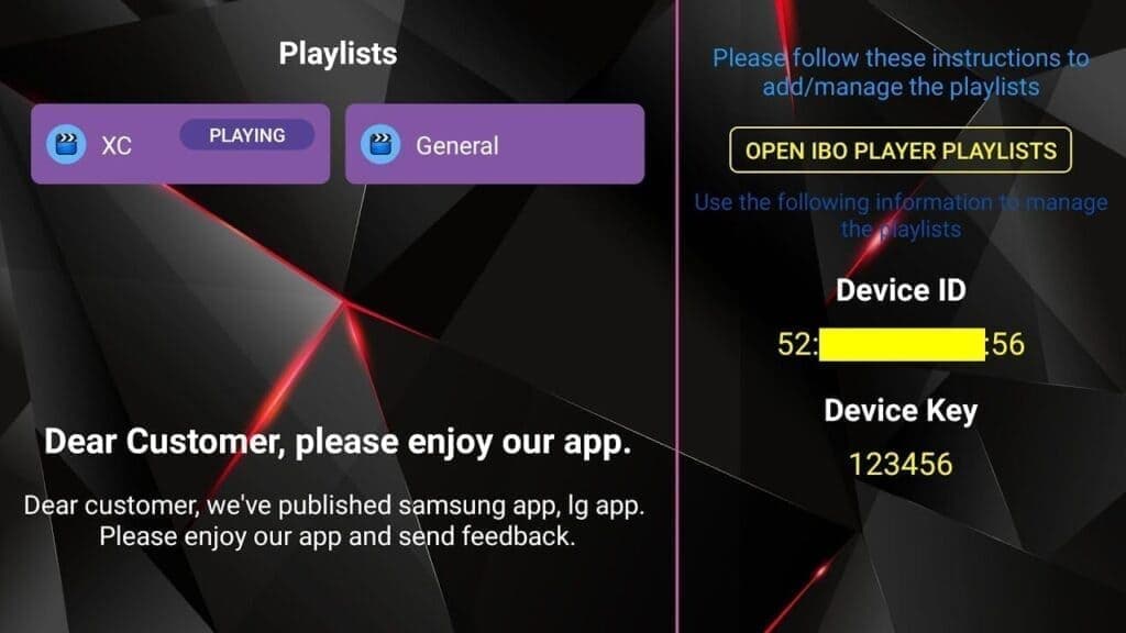 Samsung & LG Smart TV: Note the Device ID and Device Key