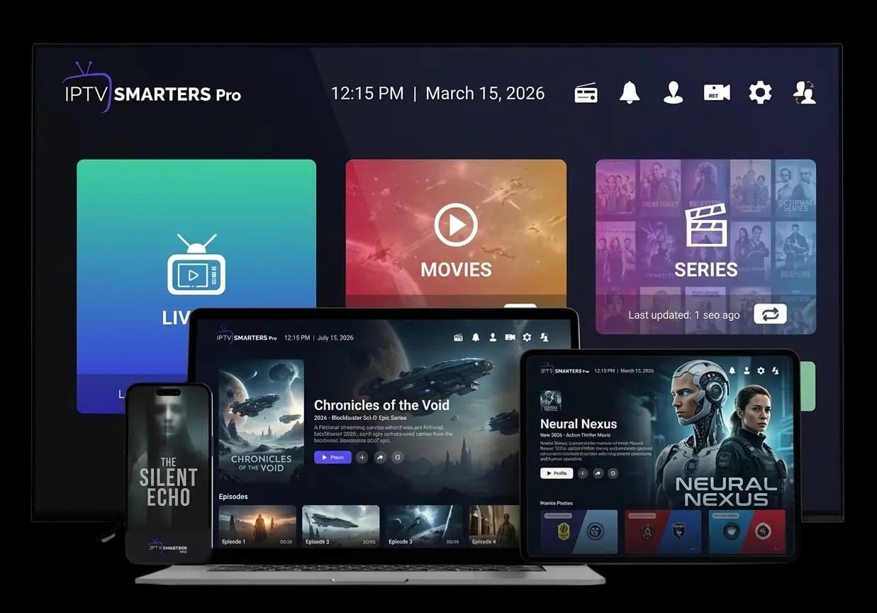 IPTVPass IPTV South Africa running on a television